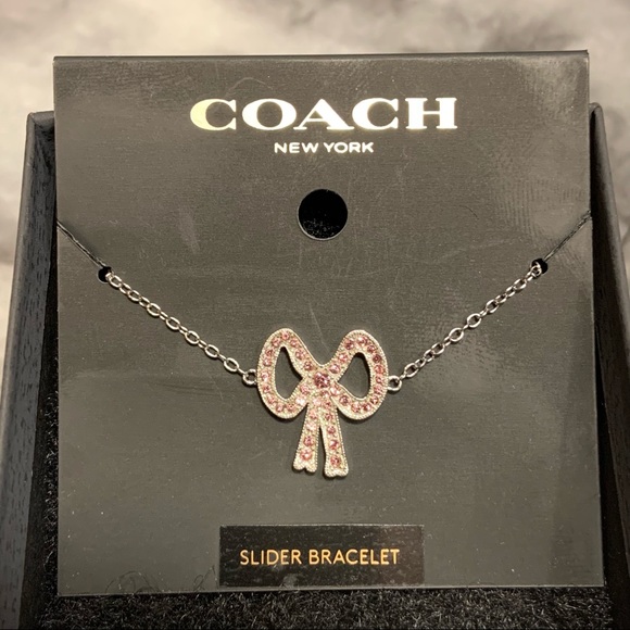 COACH Pave Bow Slider Bracelet - NWT - Gift Box